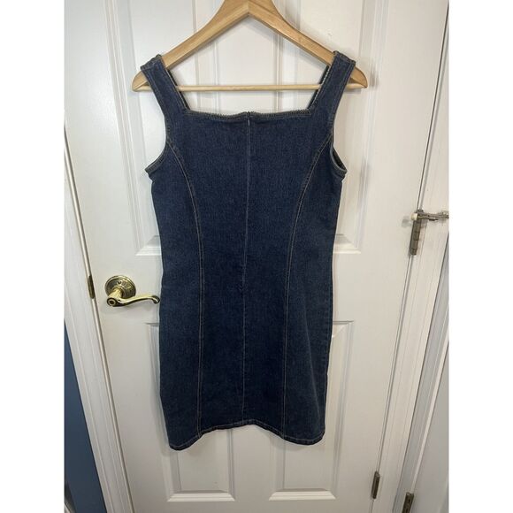 Vintage 90s Tommy Hilfiger Denim Mini Dress Size 6 - Picture 2 of 6